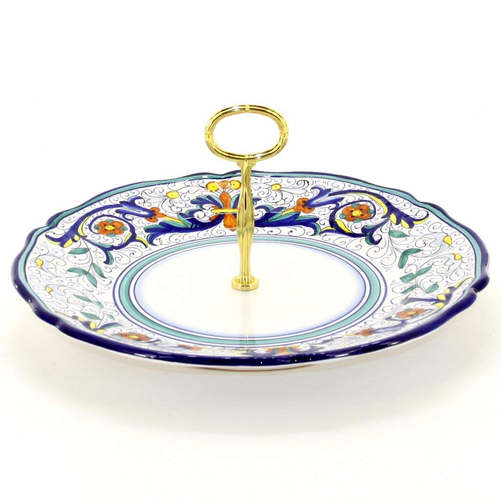 VECCHIA DERUTA: TID-Bit Charger [#014/TB2-VEC] - Authentic Hand Painted in Deruta, Italy. Original Design. Shipped from The USA with Certificate of Authenticity.