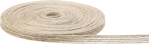 Vista 4 de Shapenty Cinta de tela de arpillera natural para bodas, fiestas, decoración del hogar, manualidades, adornos de Navidad, lazos para envolver