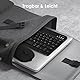 LAMA Kabellose Bluetooth Tastatur & Maus, wiederaufladbare Ultra-dünn Universal Tablet Tastatur, kompatible mit iPad/Tablet/iOS/Android/Windows Laptop/Computer, Deutsches QWERTZ-Layout, Schwarz
