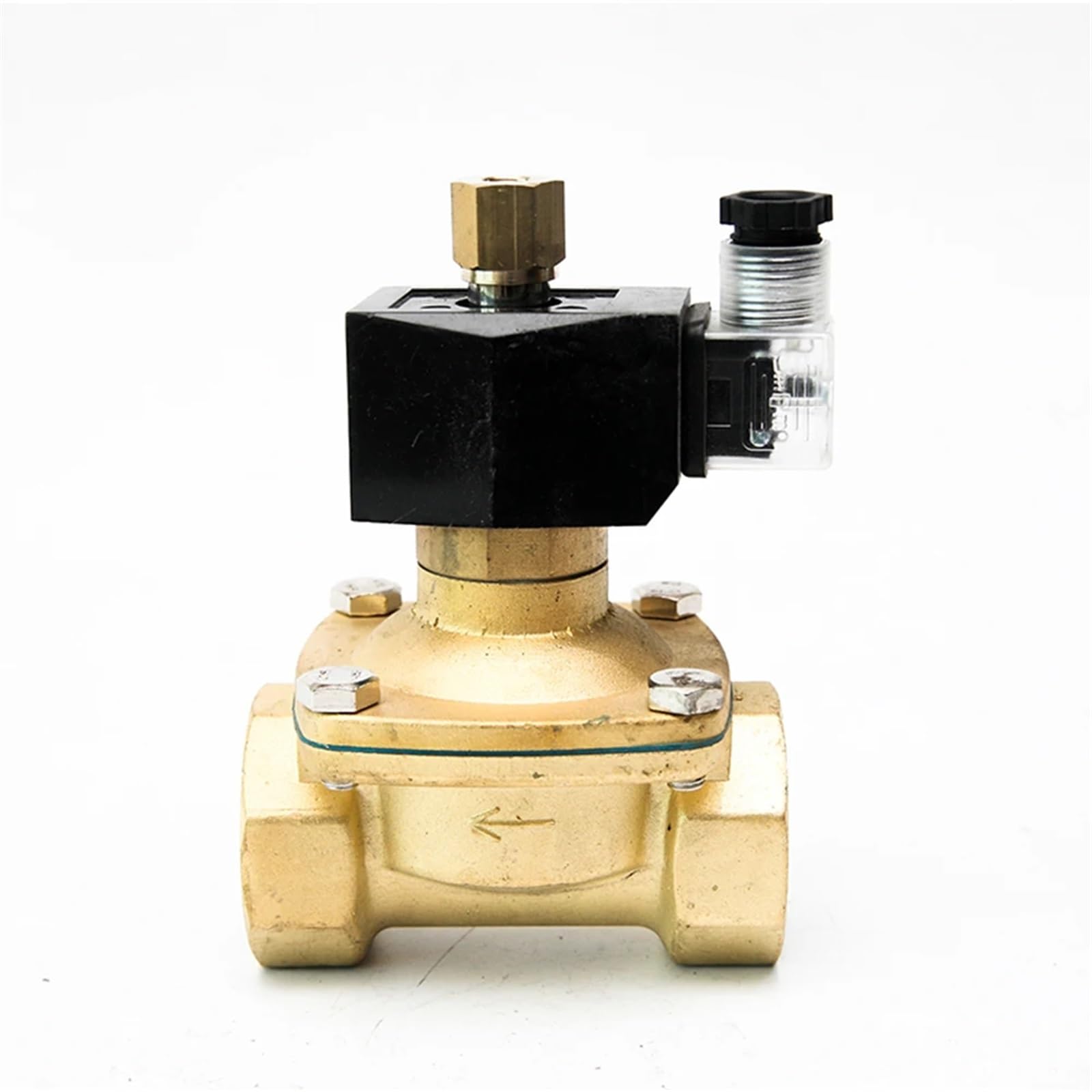Válvula solenoide de latón 1-1/2 NPT duradera para agua y gasóleo