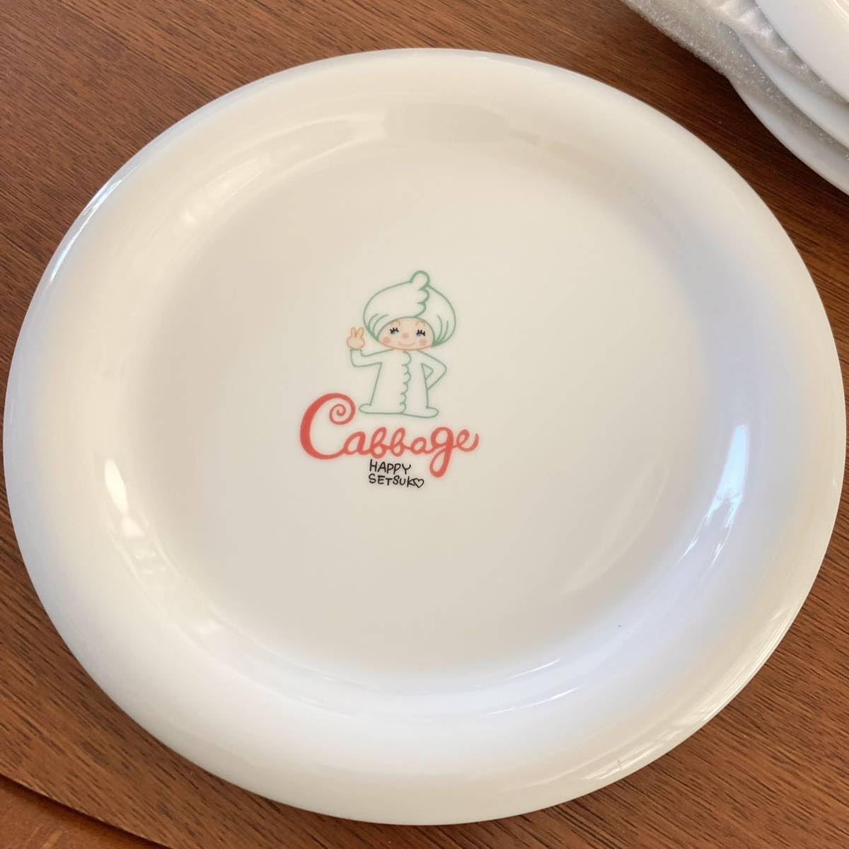 昭和レトロ　グリコの可愛いお皿 Amazon | 昭和レトロ 田村セツコ イラスト皿 4点 Cabbage HAPPY