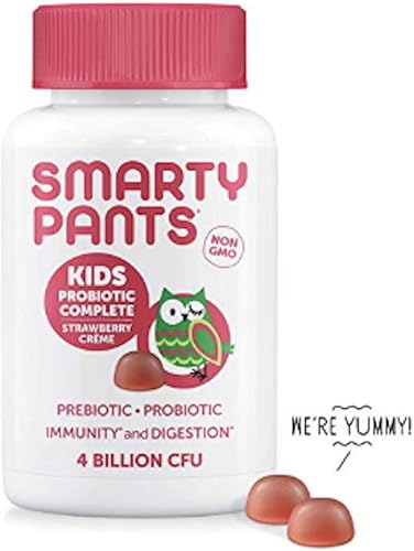 smartypants Gummy Vitaminas para niños vitaminas probioticas completas crema de fresas 45 unidades