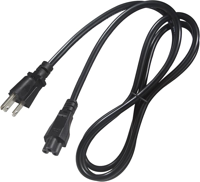 US Standard Laptop Power Cord - 6FT / 1.8m 18AWG NEMA 5-15P to Iec 60320 C5 Universal 3 Prong AC Power Cable Replacement Desktop Charger 3 Pin 10A 125V Wire for Notebook Computer Adapter TV Printer