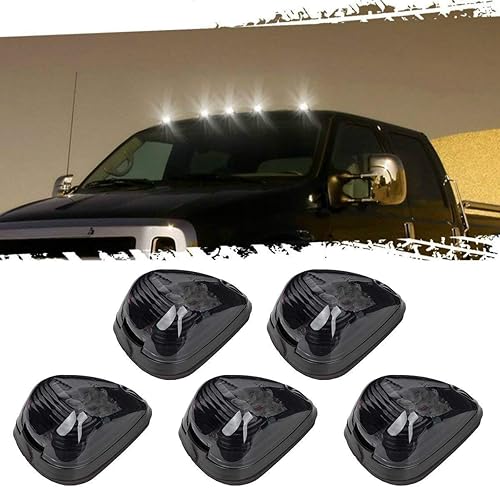 KOMAS - Luces para iluminación de parte superior de cabina de camioneta, 5 x luces de repuesto para techo de camioneta SUV Ford 1999-2016 E150 E250