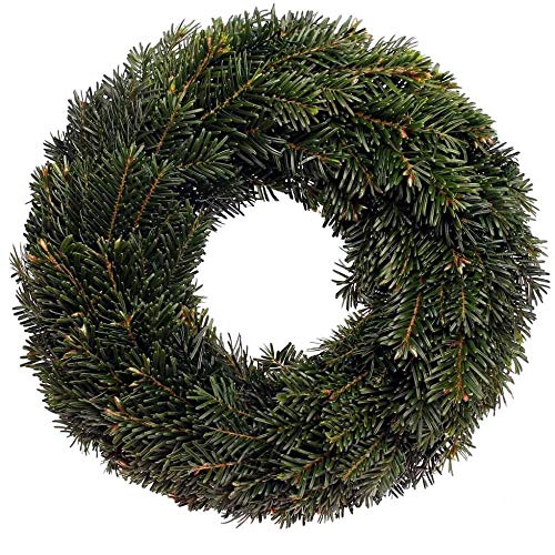 Adventskranz echte Nordmanntanne D. 35cm halbrund gebunden undekoriert...