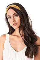 Vista 6 de Huachi Diademas para mujer con nudos torcidos, bandas elásticas bohemias para el cabello, antideslizantes, para niñas, turbante entrecruzado, liso