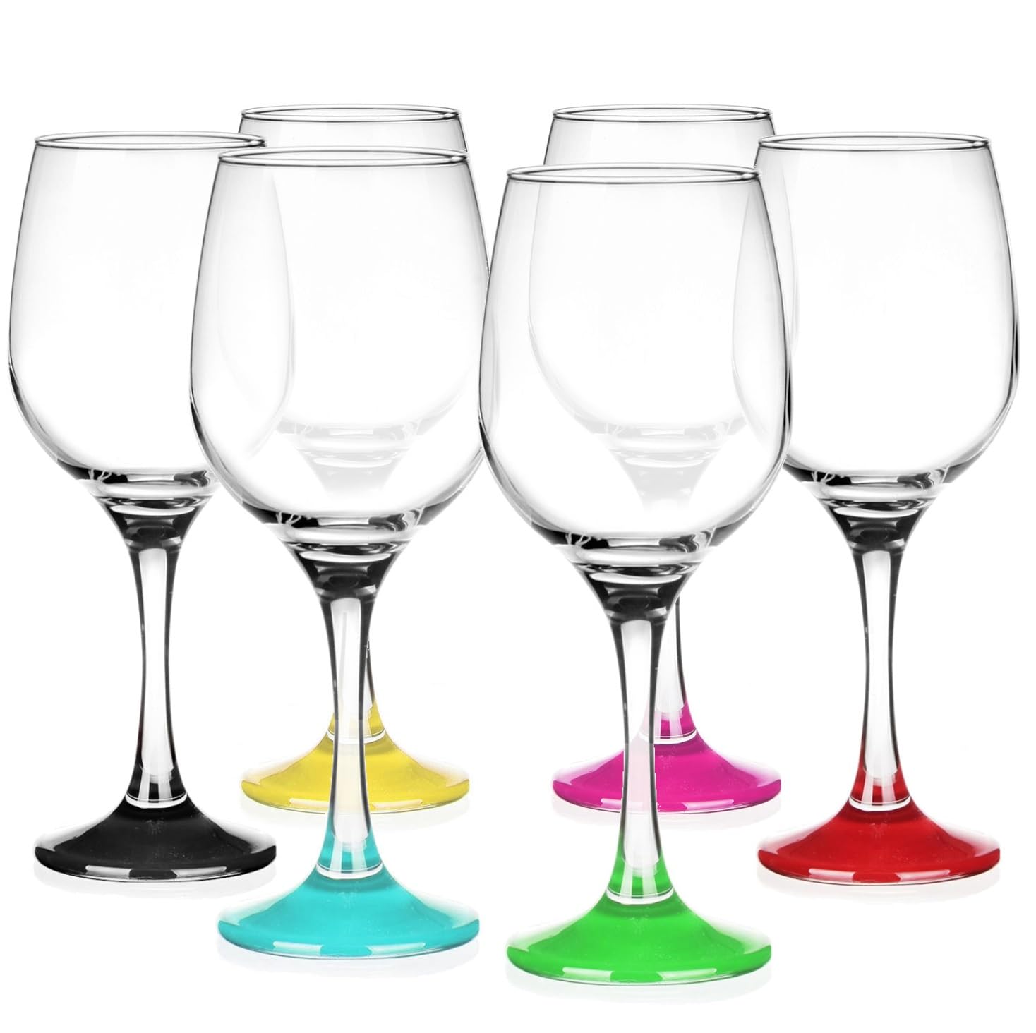 Glasmark Krosno Wine Glass 0.25 L Red Wine Glasses Set of 6 Glasses for Red Wine White Wine Red Wine Glass Red Wine Glasses White Wine Glasses Wine Goblet Glass Dishwasher Safe Mix 6 x 250 ml