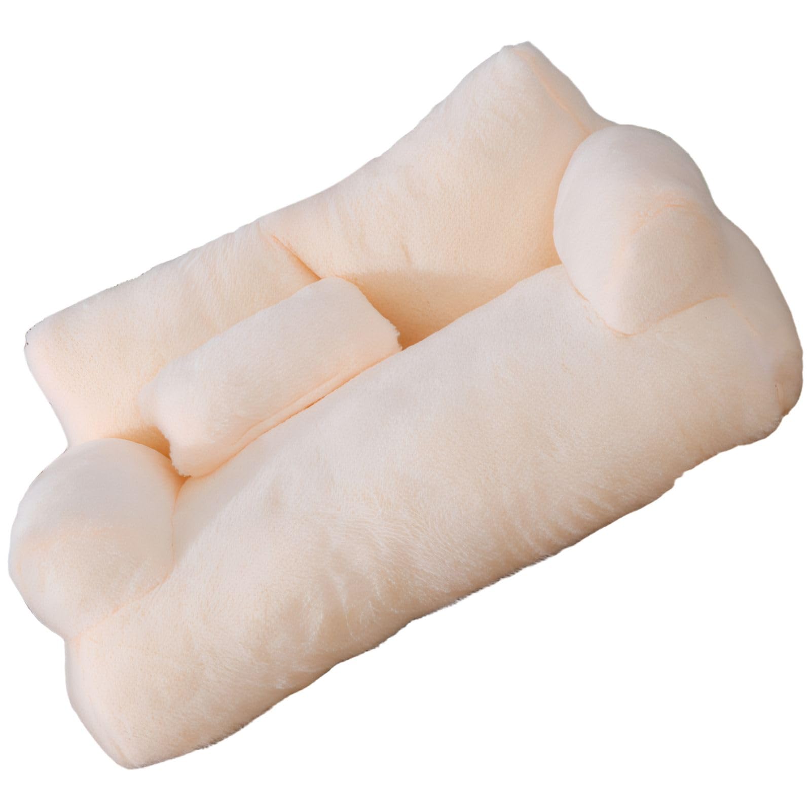 Cat Sofa Bed for Large Cats - Soft Washable Pet Bed with Removable Pillow for Cozy Indoor