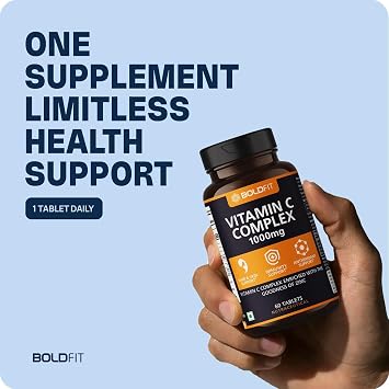 Generic Vitamin C Complex 1000mg Tablet with Amla and Zinc for Men & Women - Supports Energy, Immunity, Antioxidant - 60 Tablets
