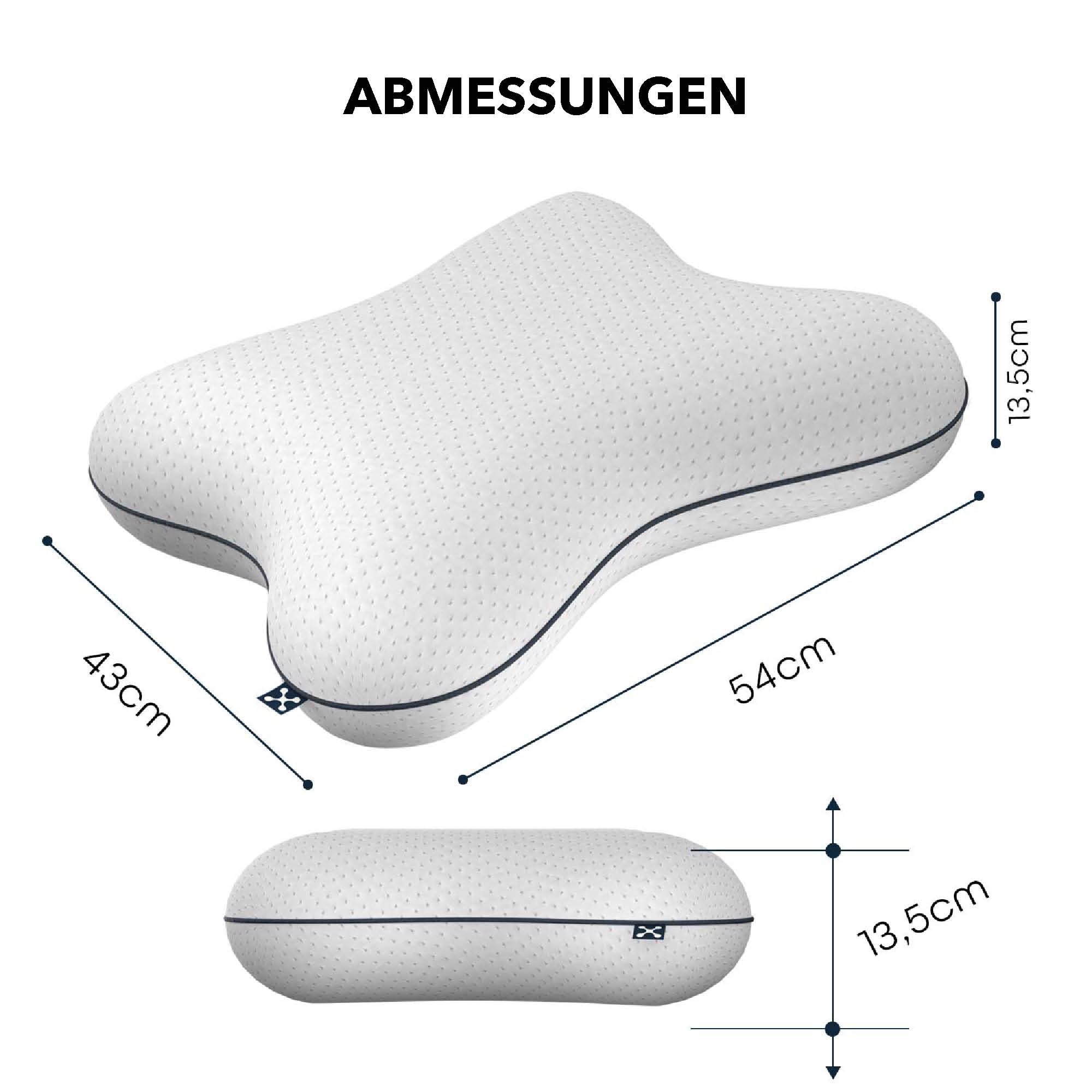 smartsleep® Almohada cervical Relieve Pillow – Almohada ergonómica de espuma viscoelástica de espuma viscoelástica, soporte HWS para dormir de espalda y de lado, transpirable, hipoalergénica
