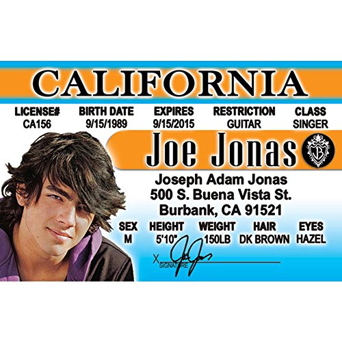 Signs 4 Fun NROIDJJ Joe Jonas's Driver's License