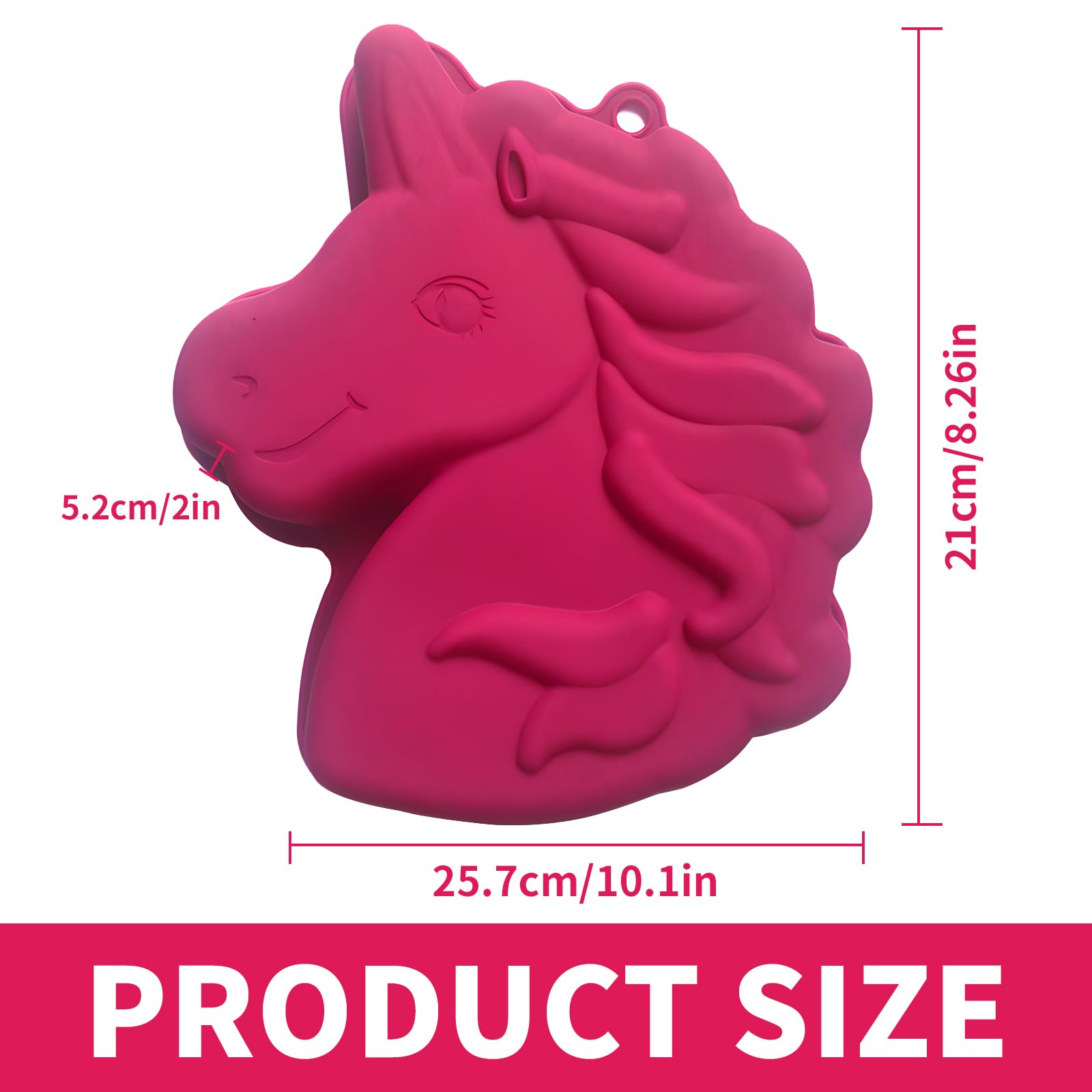 Silikonowa forma do pieczenia z jednorożcem, na urodziny, 3D, bez BPA, na urodziny, imprezy tematyczne, czekolady, desery, 1 szt