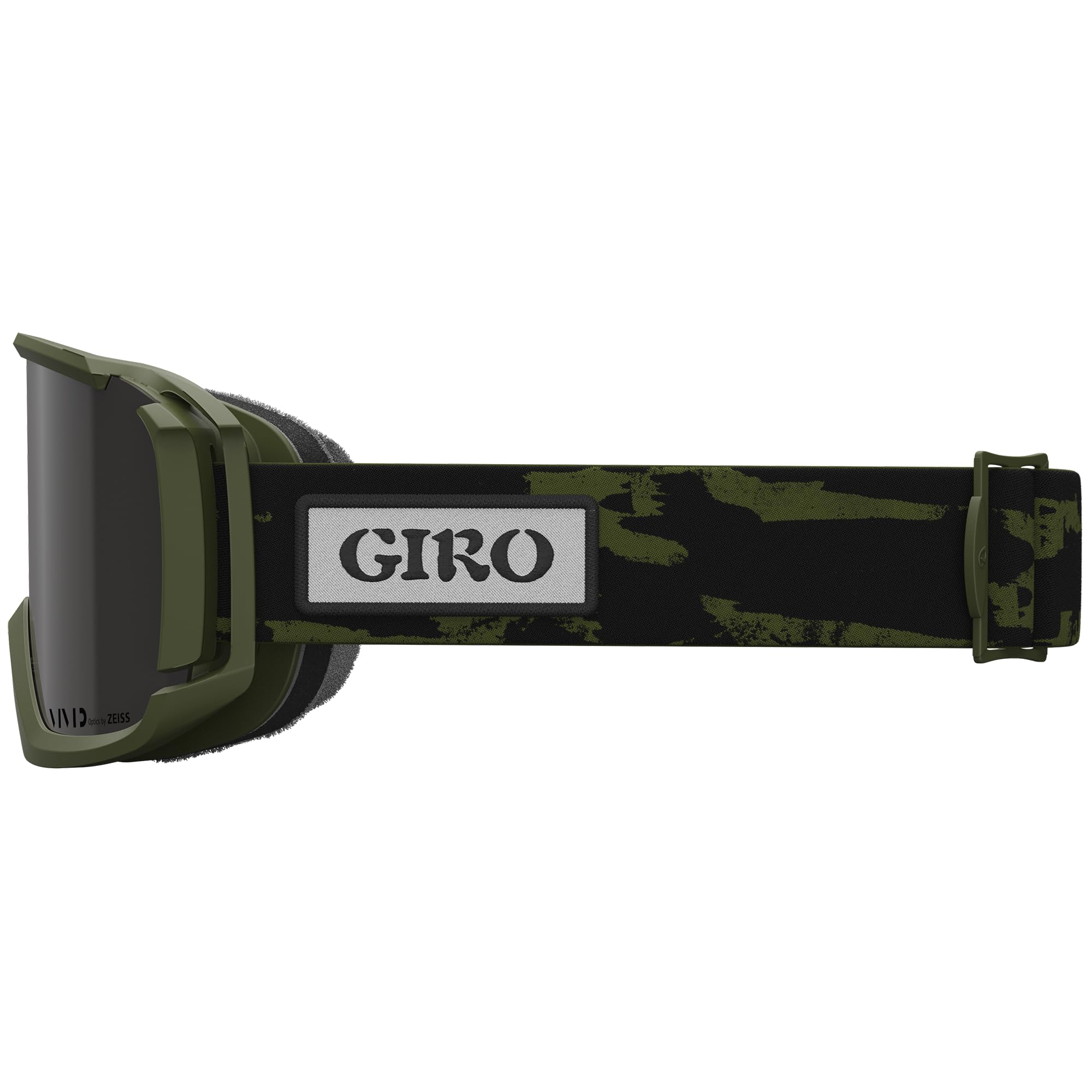 Giro Revolt - Gafas de snow, de esquí y snowboard para hombres, mujeres y jóvenes, correa manchada verde con lentes ahumadas/transparentes vívidas