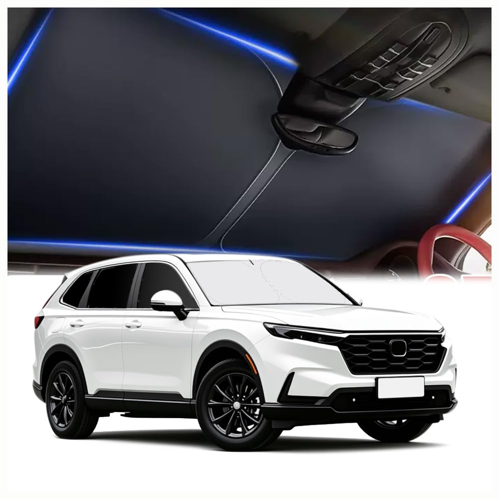Car Windshield Sun Shade Compatible with Honda CRV 2023-2026,Oxford Cloth Sun Shade for Car Windshield with Foldable Design,Windshields Cover Suns Shades for Blocking Heat with Storage Bag for Honda CRV 2023-2026