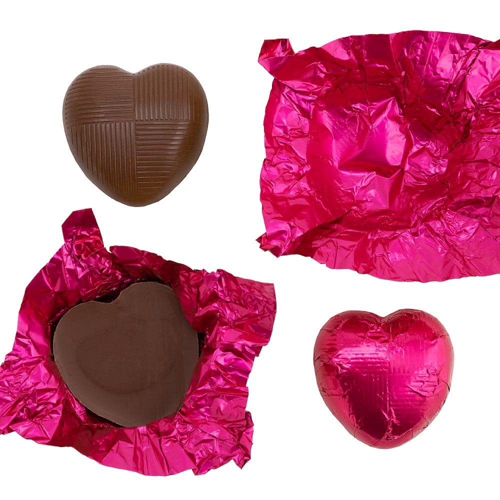 Italian Options Milk Chocolate Foiled Hearts, 30 Chocolates, Purple Foil — view 18