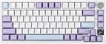 EPOMAKER Ajazz AK820 Pro 75% Gasket-Mounted Mechanical Keyboard with TFT Screen, 3 Modes(BT/2.4G Wireless & Type-C), Sound Dampening Foams, RGB (White Purple, Ajazz Gift Switch)