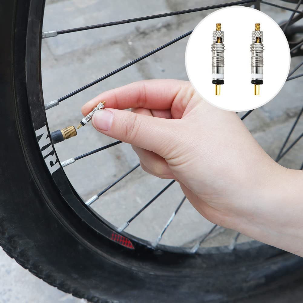 Kit Nuclei Valvola Bici - 12 Pezzi Presta/Schrader Con Strumento Rimozione - Per MTB E Strada - Foto 3