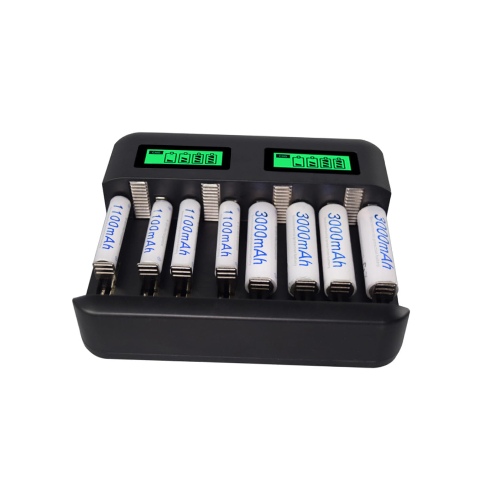 Cargador De Batería Inteligente USB De Ranuras para AA y AAA Pantalla Digital LCD Cargador De Batería AA y AAA para Uso Doméstico
