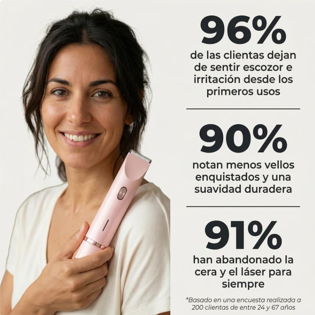 Razerly Maquinilla Mujer, Afeitadora Eléctrica Impermeable IPX7, Recargable USB-C, Sin Irritaciones Para Todo El Cuerpo (Blanco)