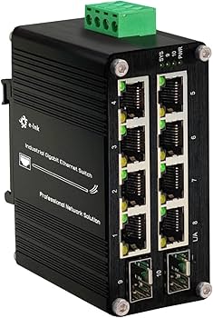 Amazon.co.jp: 産業用ギガビット 8 ポートイーサネットスイッチ 10/100