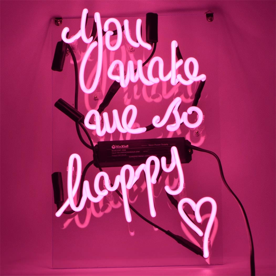 Amazon | ネオンサイン 『you make me so happy』 ネオン 管 広告用