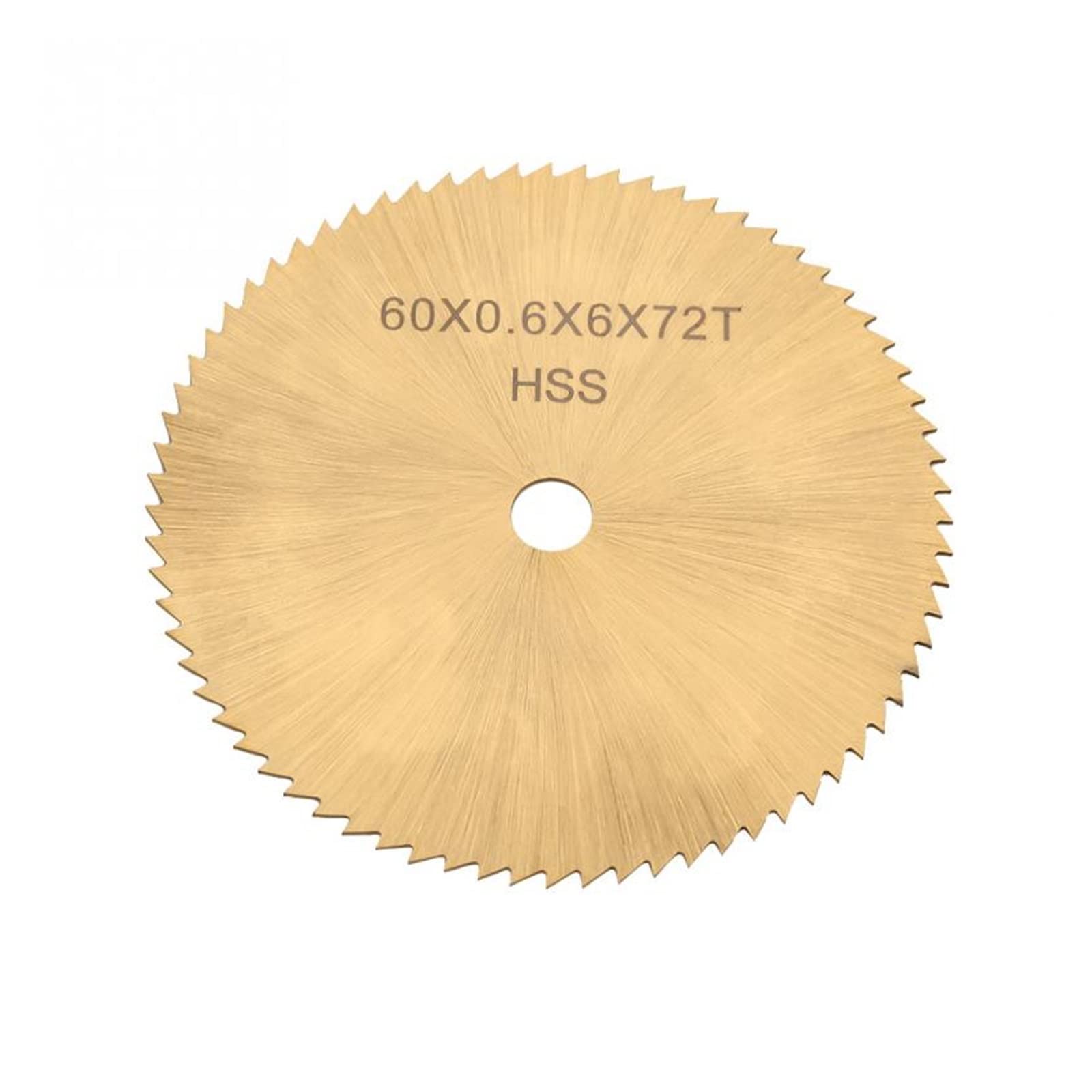 HYSOND 5pcs 60mm 72 Teeth High Steel Circular Small Cutting Disc, for Metal Wood Plastic Inner Diameter 6mm/6.35mm Optional (Size : 6.35mm)