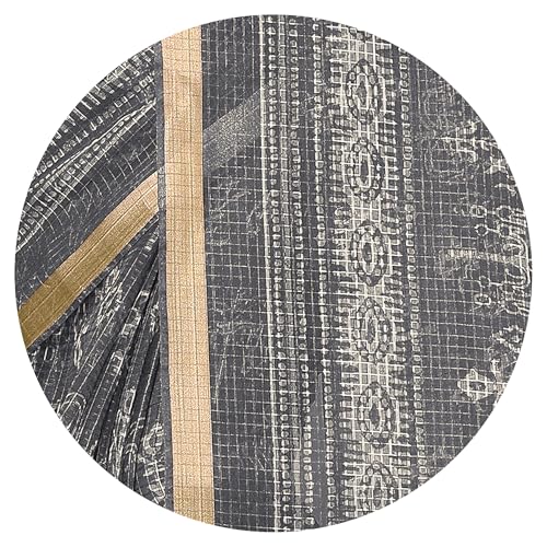 Image of MIRCHI FASHION Lightweight Kota Doria Cotton Saree | Floral Printed Summer Saree for Women | Breathable Ethnic Daily Wear Saree with Blouse Piece