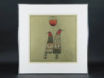 天野邦弘　現代版画　一番人気作品　「モーニング・ムーン」 Amazon.co.jp: 天野邦弘『Morninng Moon 80』抽象画 額装 国際