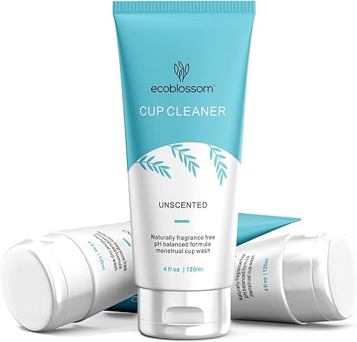 EcoBlossom Limpiador de vasos menstruales Esterilizador espumoso sin perfume para discos de silicona Toallitas limpias, ingredientes orgánicos,