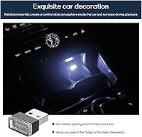 Vista 55 de 4 lámparas LED USB para el interior del automóvil, mini luz nocturna LED portátil, kit de iluminación ambiental de interfaz USB enchufable