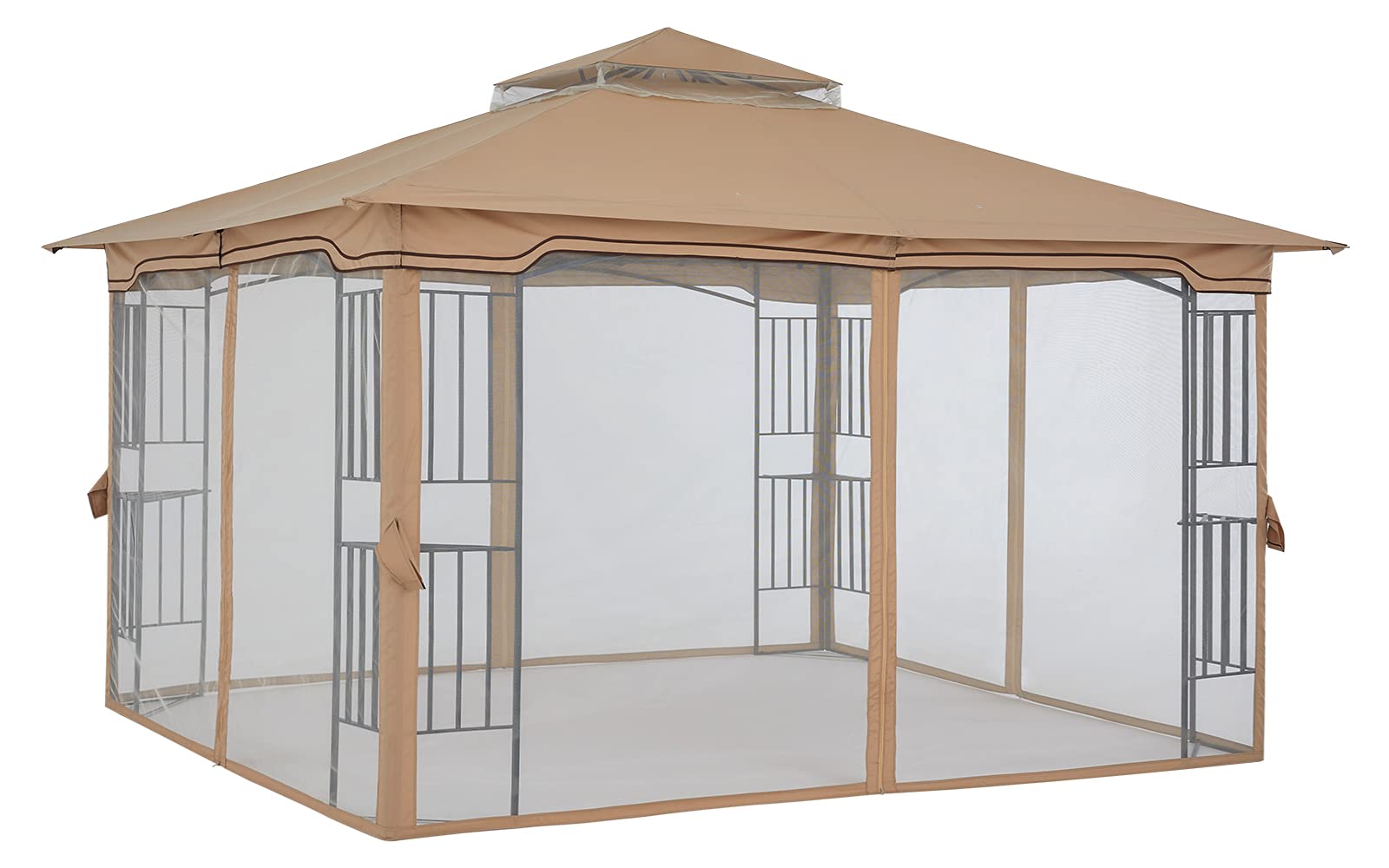 MASTERCANOPY Patio Outdoor Gazebo with Netting Screen Walls and Corner