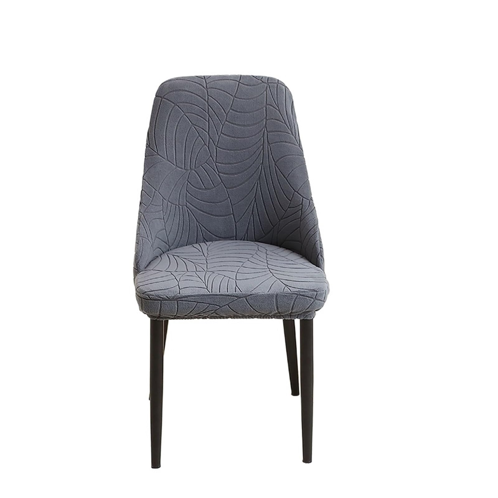 CIOPLJHKL Stretch Small Armchair Cover Leaf Jacquard Dining Chair Slipcover All-inclusive Curved Protector For Party Home 1/2/4/6Pcs for Hotel, Banquet(A2 Chair cover,6pcs)