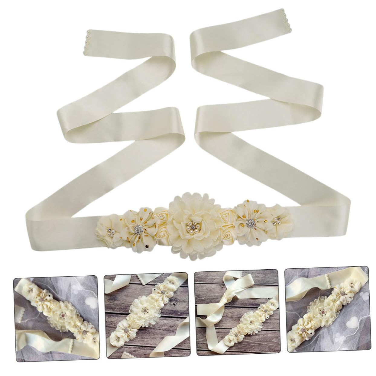 Abaodam 2piezas Cinturón Para Mujer Banda Elegante Para Vestidos Accesorio De Fotografía Maternal Especiales