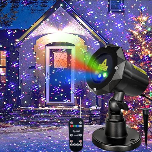 Laser Christmas Lights Outdoor House, 8 Patterns Moving Star Show & RGB Starry Projection Light, Waterproof Plug in Mountable Landscape Light for Holiday Xmas Indoor Party New Year Decoration Show Laser Christmas Lights Outdoor House, 8 Patterns Moving Star Show & RGB Starry Projection Light, Waterproof Plug in Mountable Landscape Light for Holiday Xmas Indoor Party New Year Decoration Show