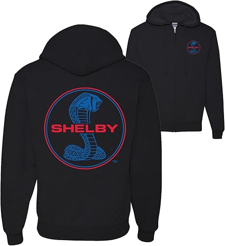 Miniatura 10 de Wild Bobby Shelby Cobra USA Logo Emblem Powered by Ford Cars and Trucks Zip Up Hoodie Sweatshirt, Maroon, X-Large