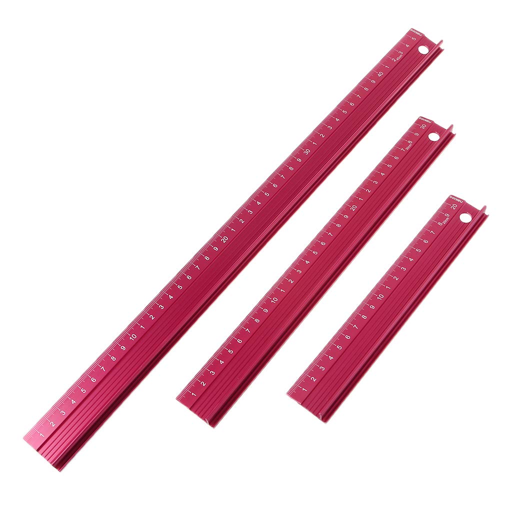 Ruler,Professional Aluminum Alloy Straight Ruler Protective Scale Measuring Engineers