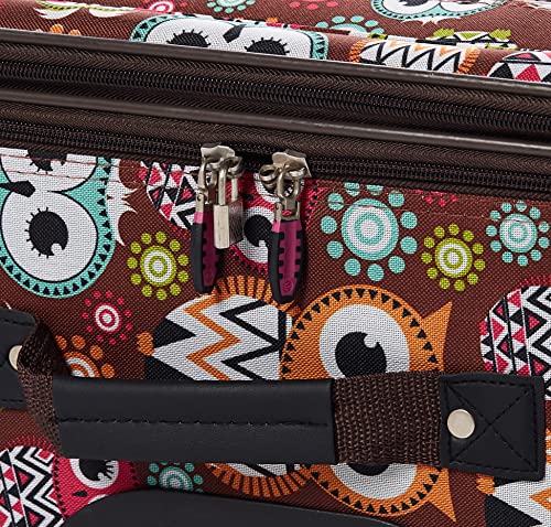 Rockland Jungle Softside Upright Luggage Set, Owl, 4-Piece (14/29/24/28) #TOP3