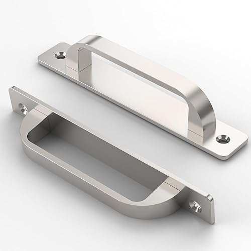 Miniatura 1 de Asidrama Paquete de 10 manijas de gabinete de cocina de níquel satinado cepillado de 5 pulgadas (5.039 in), tiradores de gabinete, accesorios de