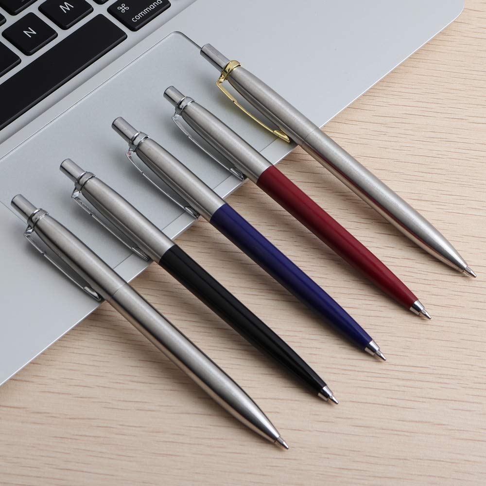 Office Pen Commercial Metal Ballpoint Pen Gift Stationery Core Automatic Roller Ball Pen for Office 0 7mm Refill — view 3