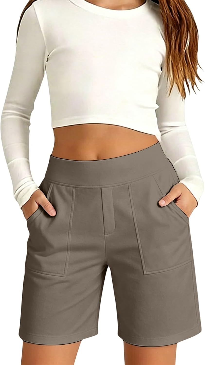 Generi Girls Linen Shorts - Cute Summer 2026 Plus Size Y2k Cotton Clothes Kids Casual Comfy Baggy Athletic Bermuda Shorts