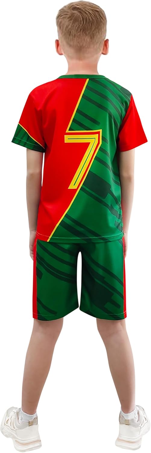Boys Soccer Jerseys Kids Jersey Outfits Youth Football Training Uniform Fans Basketball Sport Short Set - Image 6