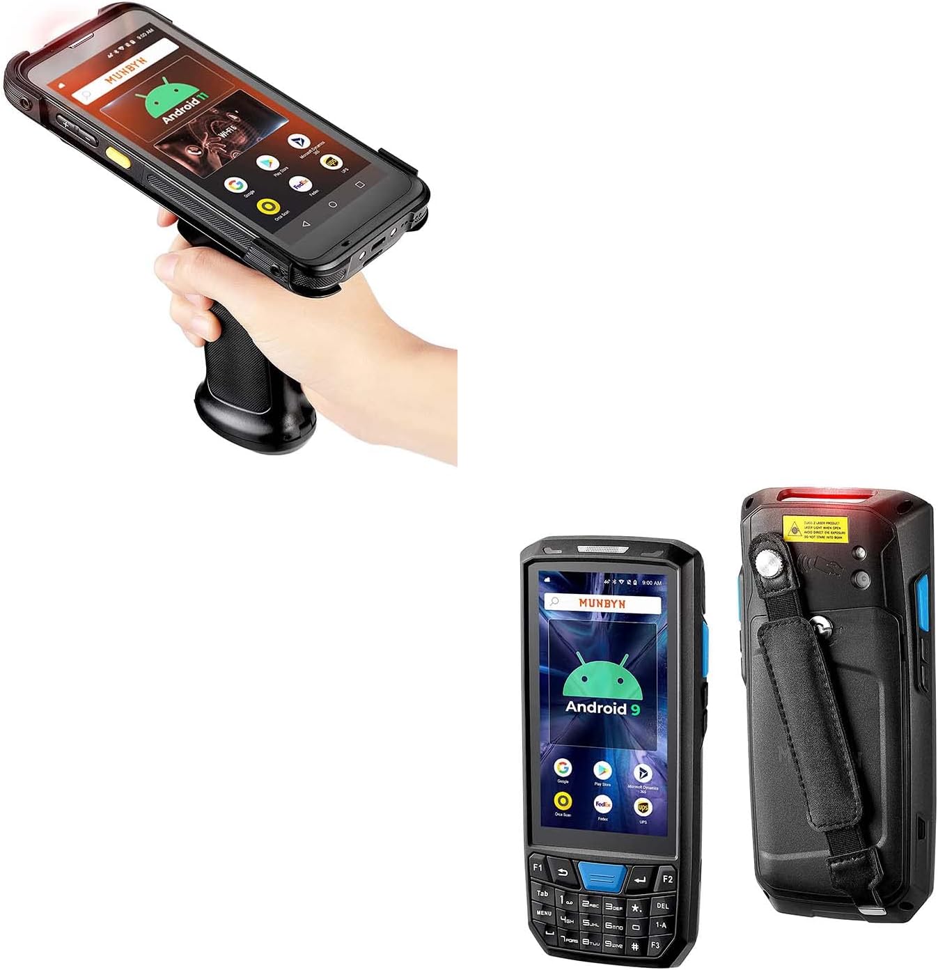 MUNBYN 2023 Android Barcode Scanner with Pistol Grip