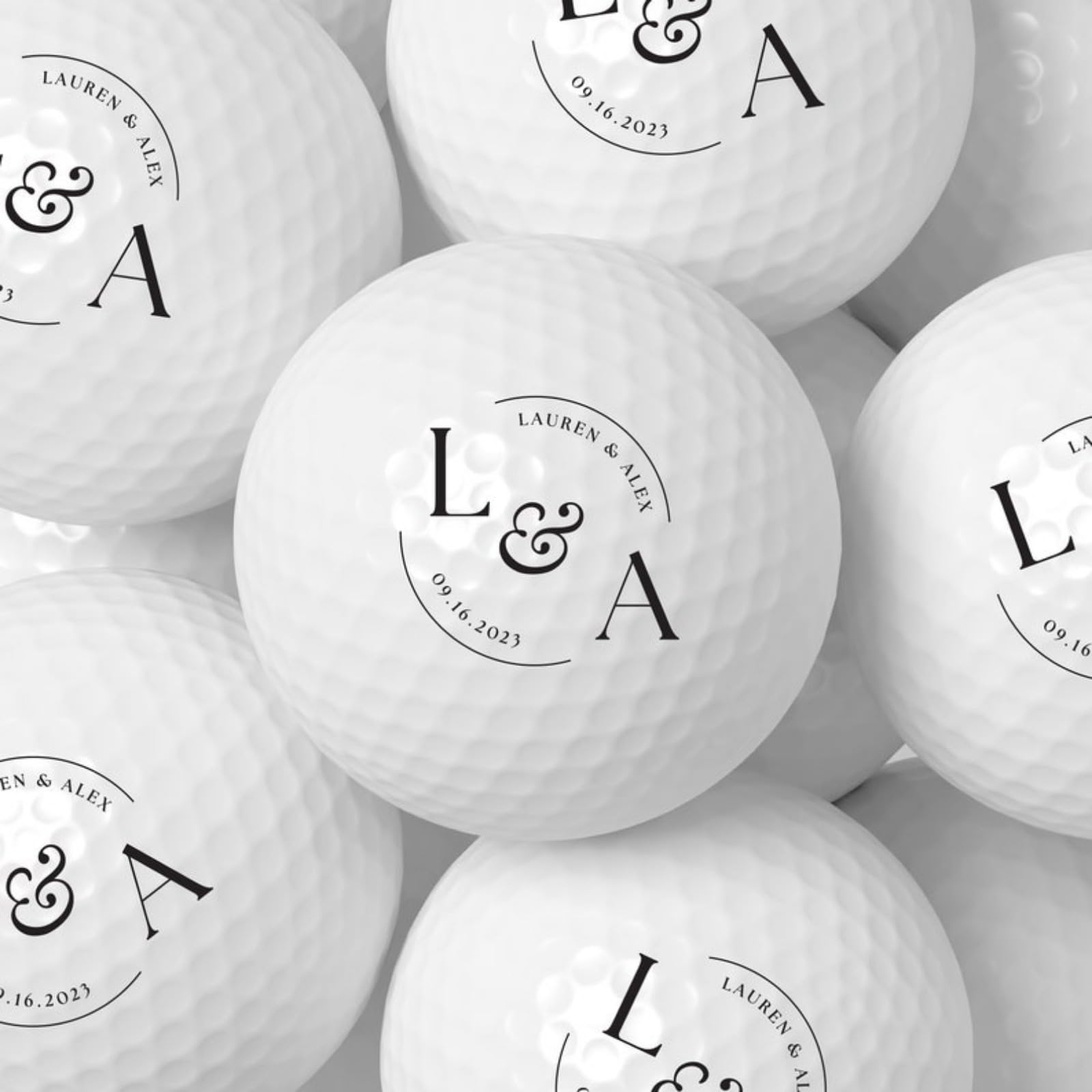 WEIYOUDP Personalized Golf Balls for Wedding,Custom Golf Balls with Initial Name,Wedding Favors for Guests in Bulk,Custom Wedding Gift,Christmas,Birthday Gift (3pcs)