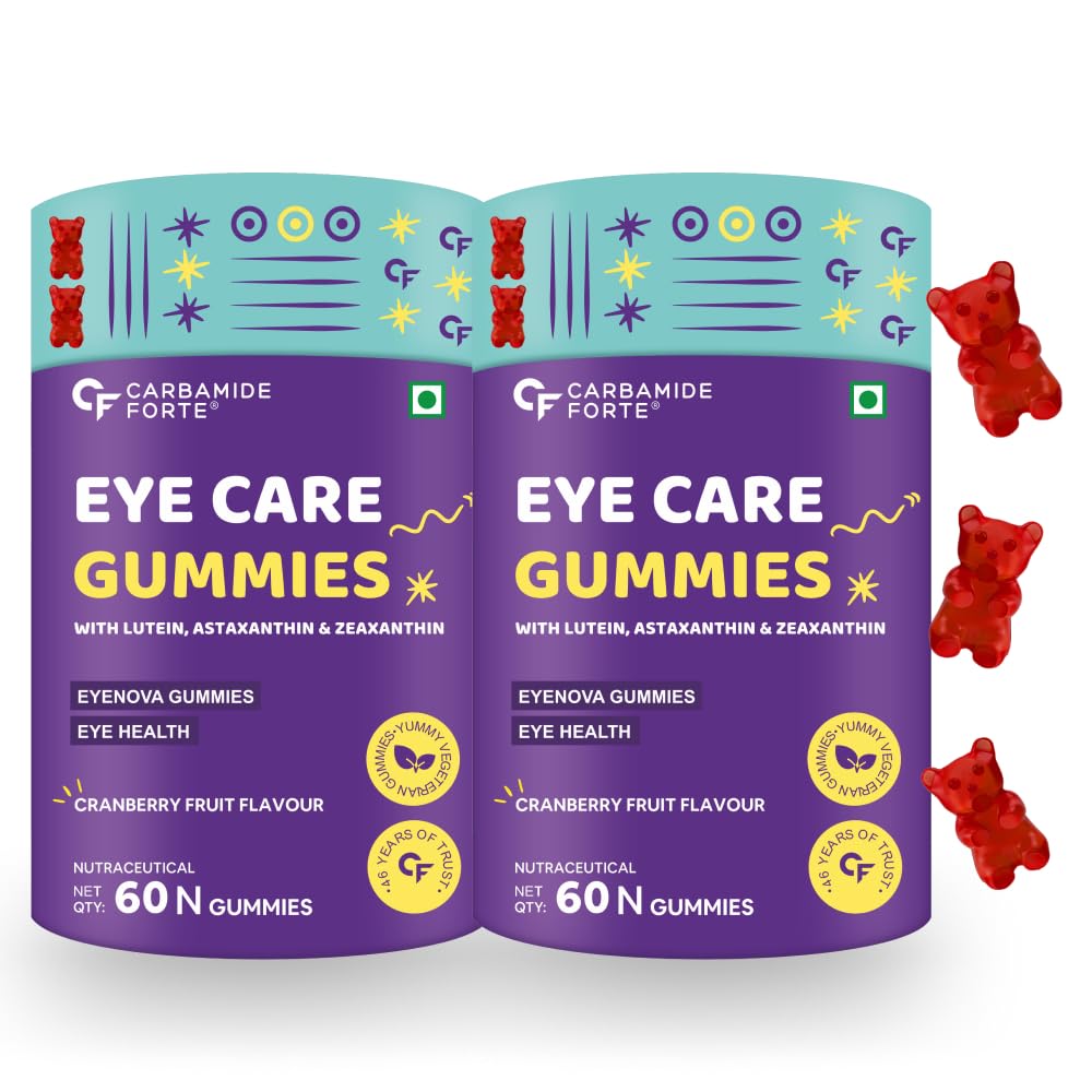 Carbamide Forte Eye Care Supplement | Lutein and Zeaxanthin Supplements for Eye Care | Cranberry Flavoured - 60 Gummies — Amazon image 10