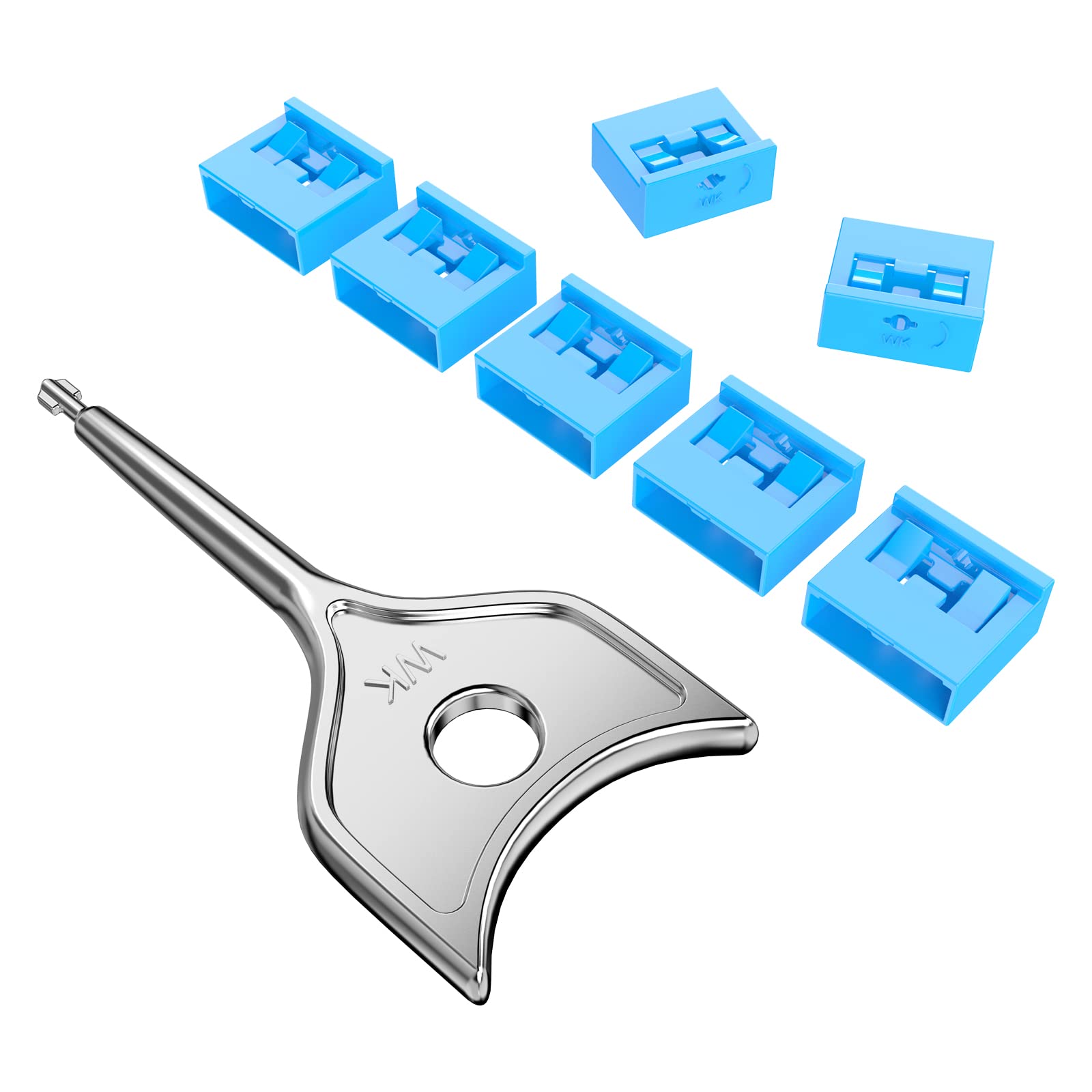 WXZRLIU 50Pcs USB Port Blocker with 3 Key,Locking USB Port/Dust Blocker,USB-A Dust Cap Female Port Plug Protector, Compatible with USB-A Ports,Computers,TVs,Routers (Blue)