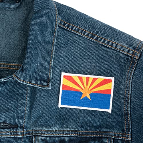Arizona Az Flag Patch Bulk 3.5 Inch X 2.25 Inch State Iron On Sew Embroidered Tactical Backpack Hat Bags Caps Jackets Pants (3-Pack Patch) #TOP4