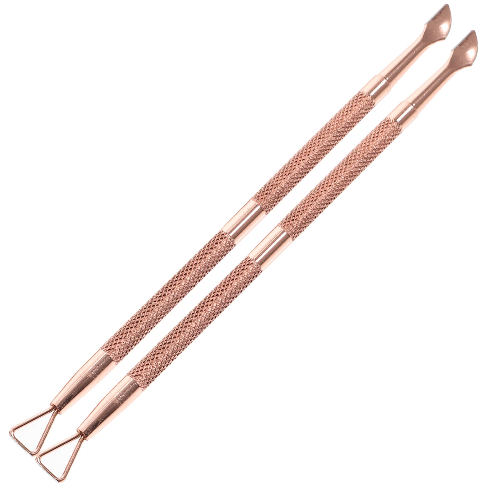 VICASKY Workmanship Nail Pusher Tool 2pcs Metal Cuticle Pusher Comfortable Grip