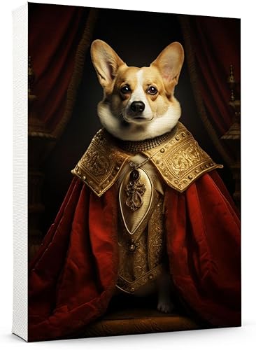 Miniatura 599 de Thuan Chow Chow Retrato de mascota con disfraz real de perro en un disfraz retrato de perro con vestimenta Retrato medieval de mascota retrato