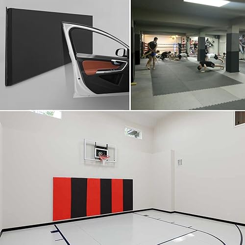 Miniatura 7 de PROGOAL 2" Thick Foam Protection Wall PadGym Basketball-Court ProtectorsDurable Waterproof Padding for Wall-Mounted Basketball Hoops(60" L x 20" W)