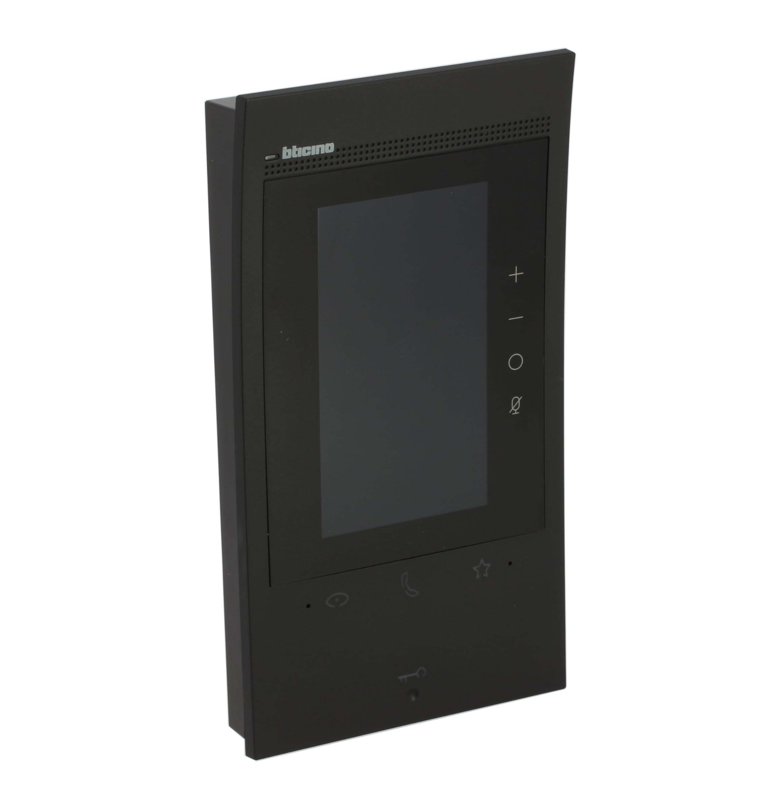 BTICINO Kit d'interphone vidéo connecté Classe 300 EOS WiFi avec Netatmo, prêt à installer, moniteur noir 2 fils et plaque de rue Linea noire, 363926